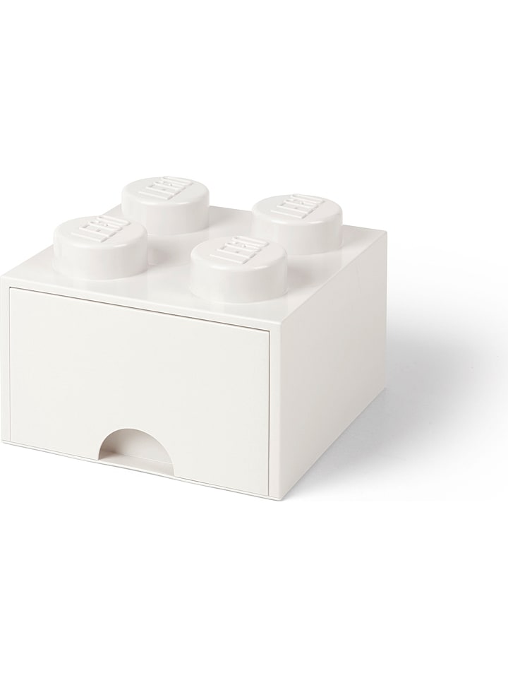 Schubladenbox "Brick 4" in Weiß - (B)25 x (H)18 x (T)25 cm