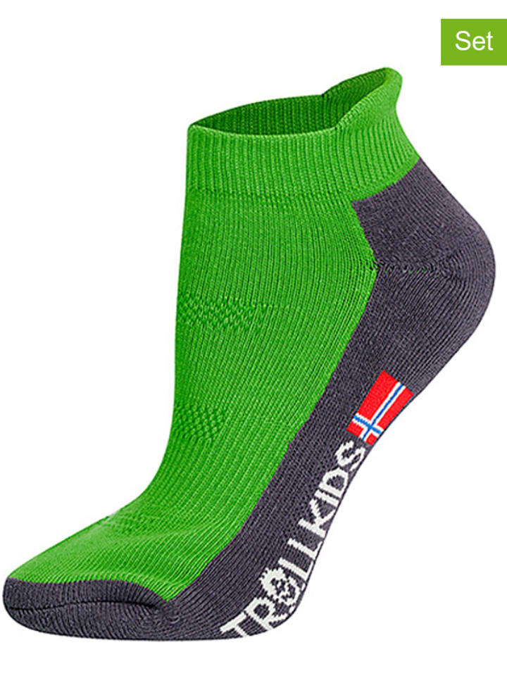 Skarpety turystyczne (2 pary) "Low Cut Socks II" w kolorze zielonym
