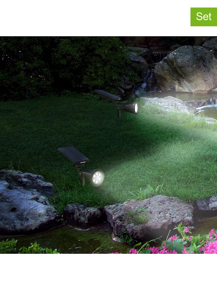 2er-Set: LED-Solarleuchten \