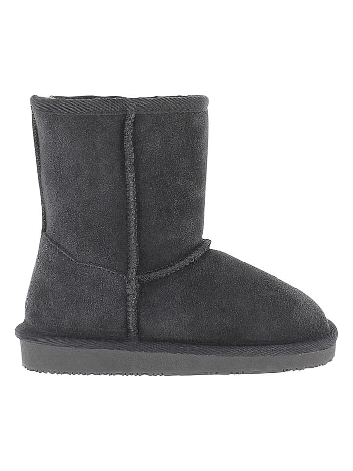 Leder-Winterboots "Gauze" in Grau