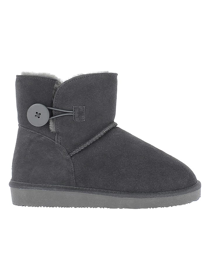 Leder-Winterboots "Fowl" in Grau