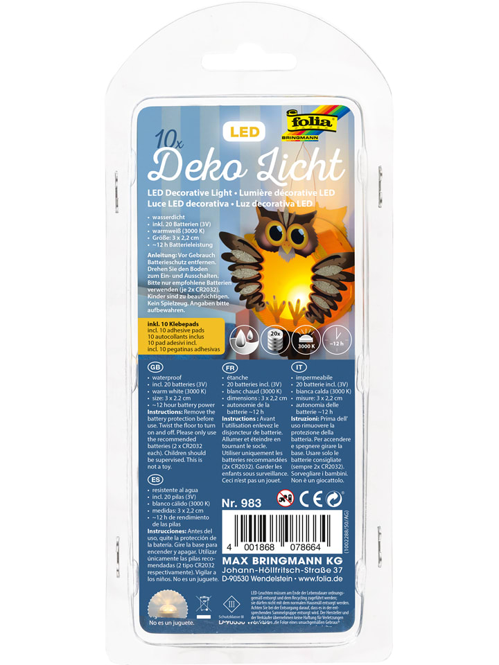 Decoratieve ledlichten warmwit - 10 stuks