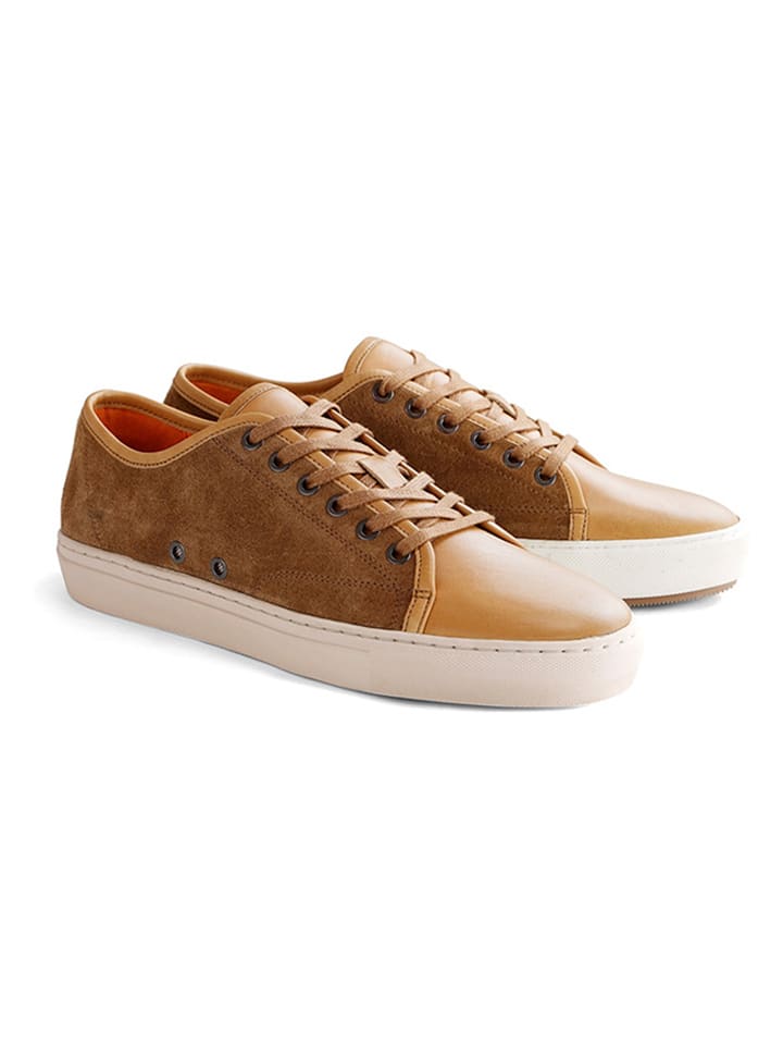 DENBROECK Leren sneakers Fulton St. lichtbruin goedkoop kopen limango