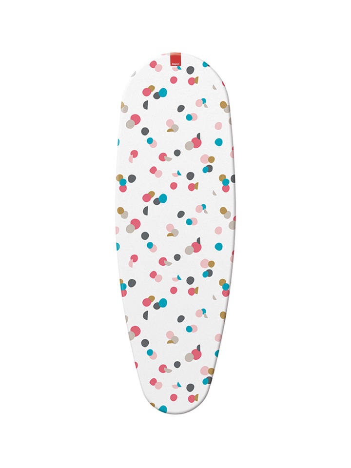 Pokrowiec w kolorze białym ze wzorem na deskę - 130 x 47 cm