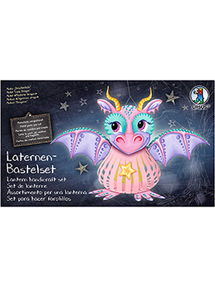 Laternen-Bastelset "Drachenlady" in Rosa/ Türkis