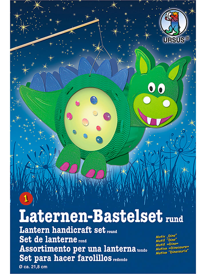 Laternen-Bastelset "Dino" in Bunt