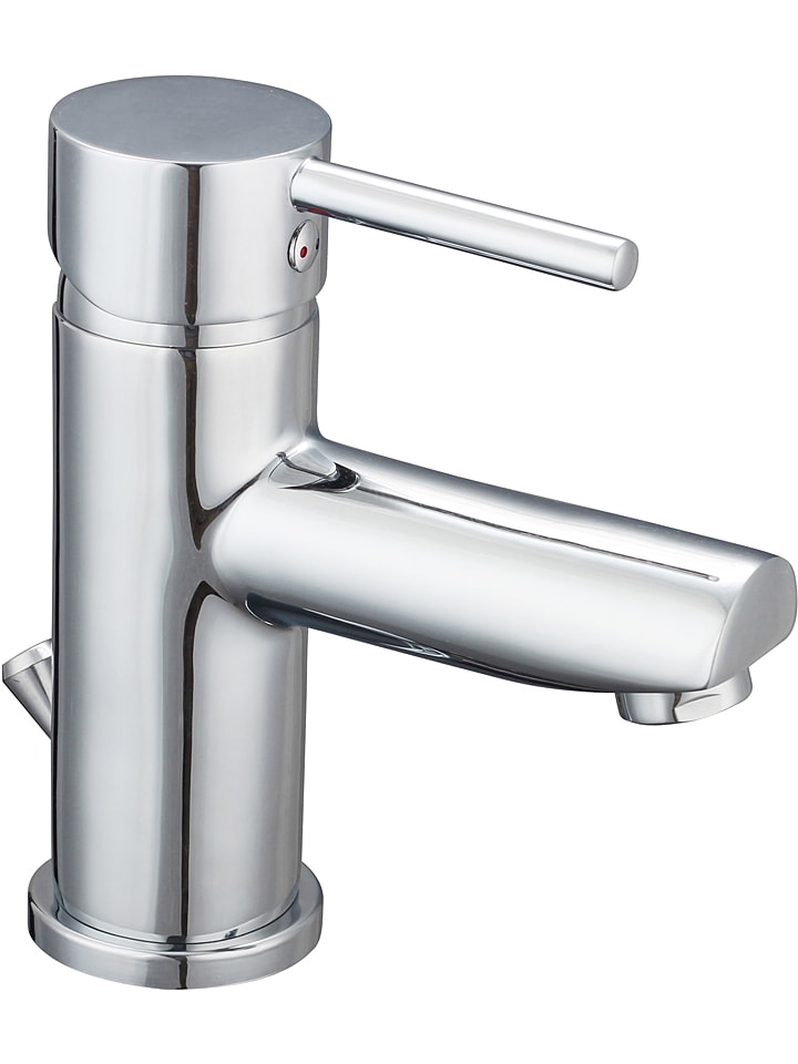 Bateria umywalkowa w kolorze srebrnym