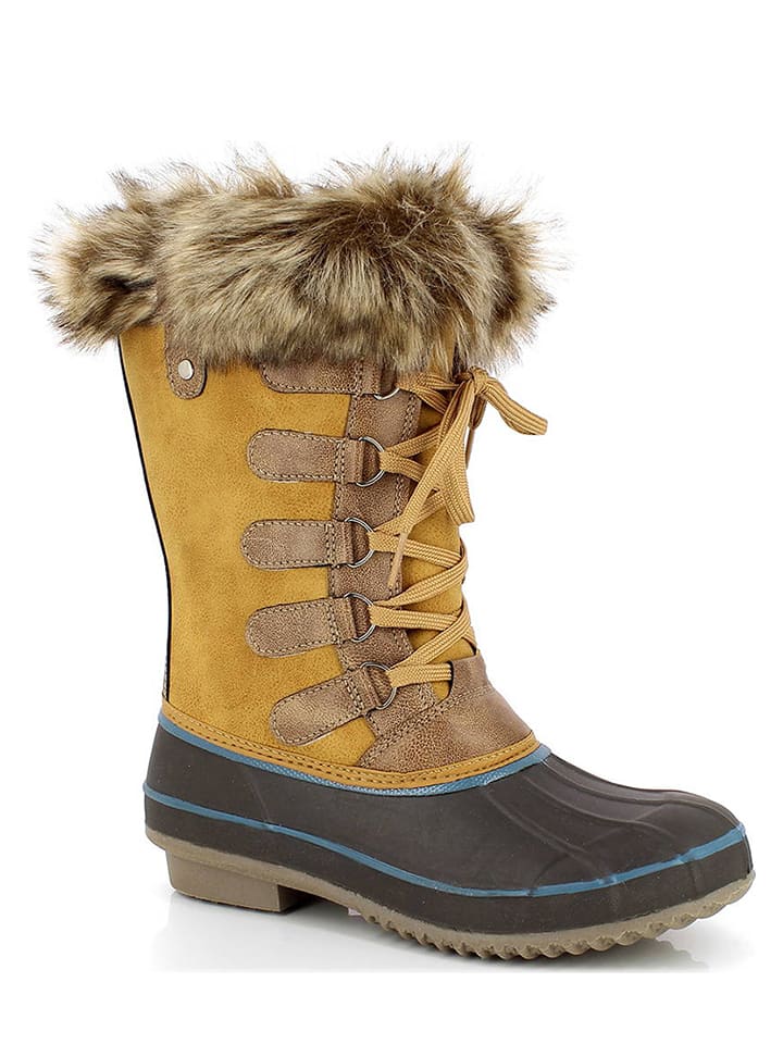 Winterstiefel "Candice" in Hellbraun