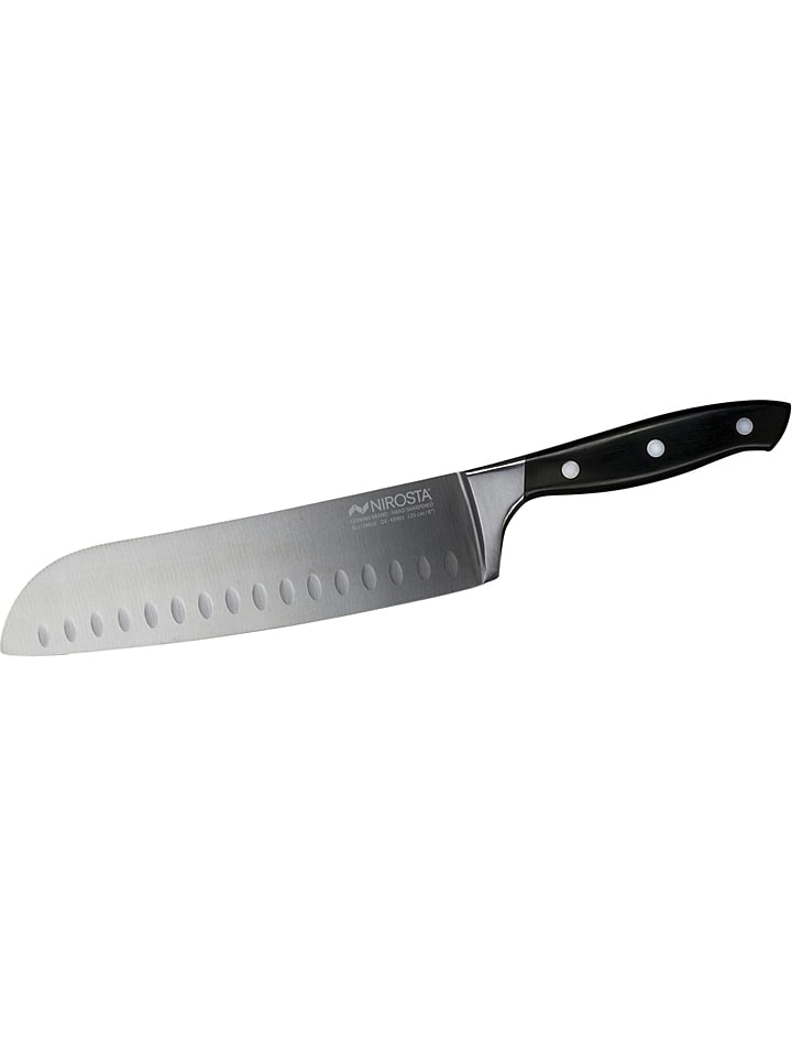 Santokumesser "Trinity" in Schwarz/ Silber - (L)20 cm