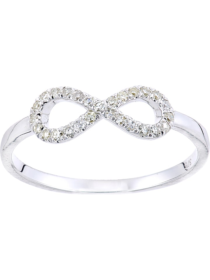 Weißgold-Ring mit Diamanten