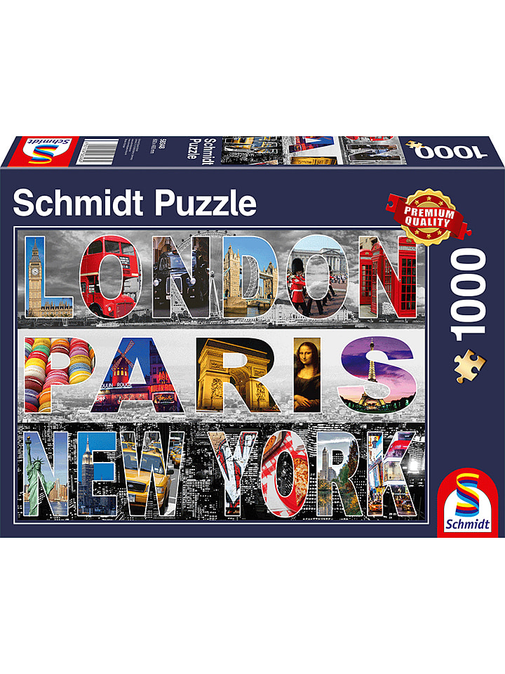 1.000tlg. Puzzle "London, Paris, New York" - ab 12 Jahren