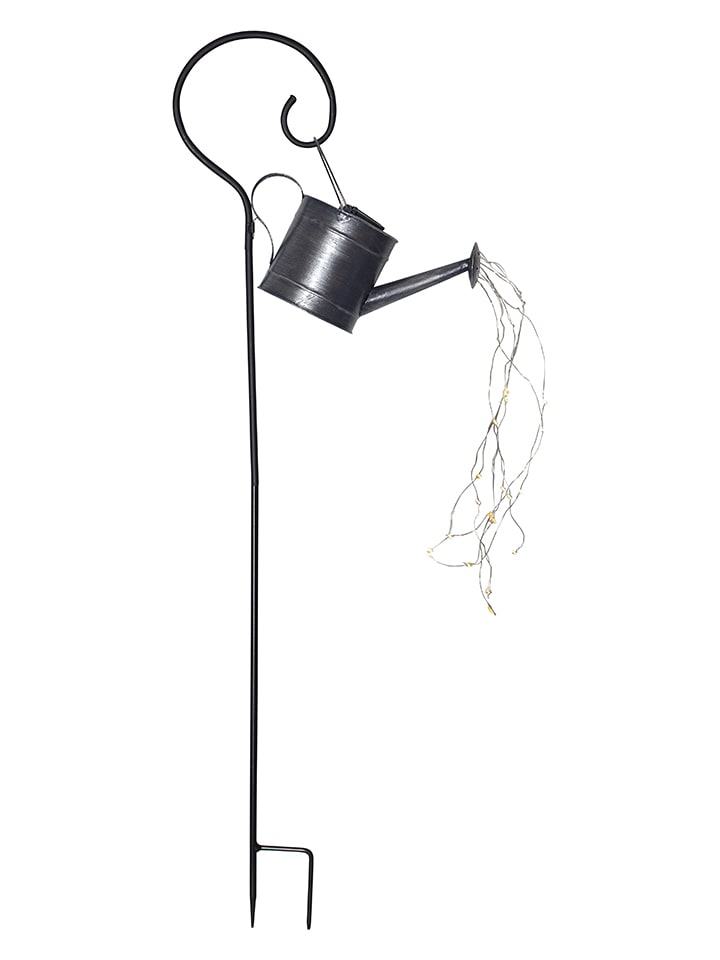 LED-Solarstab "Dew Drop Water Can" in Schwarz - (B)24 x (H)80 x (T)10 cm