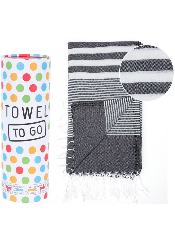 Towel to Go Strandtuch Towel To Go in Schwarz L 180 x B 100 cm gunstig kaufen limango