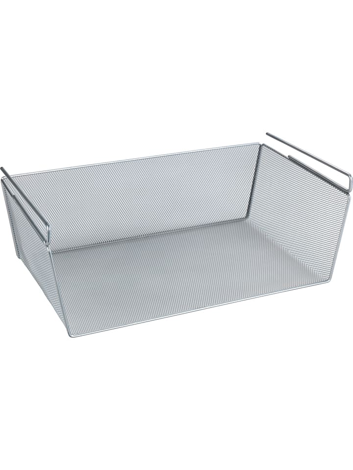 Regaleinhängekorb in Silber - (B)49 x (H)18 x (T)28 cm