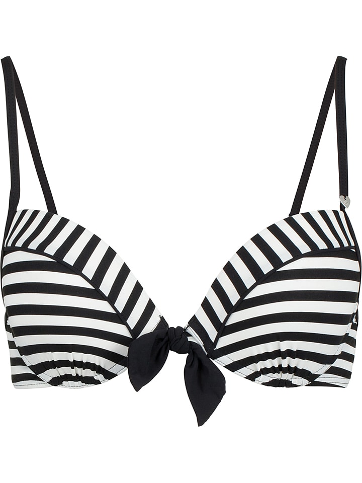 Biustonosz bikini w kolorze czarno-białym