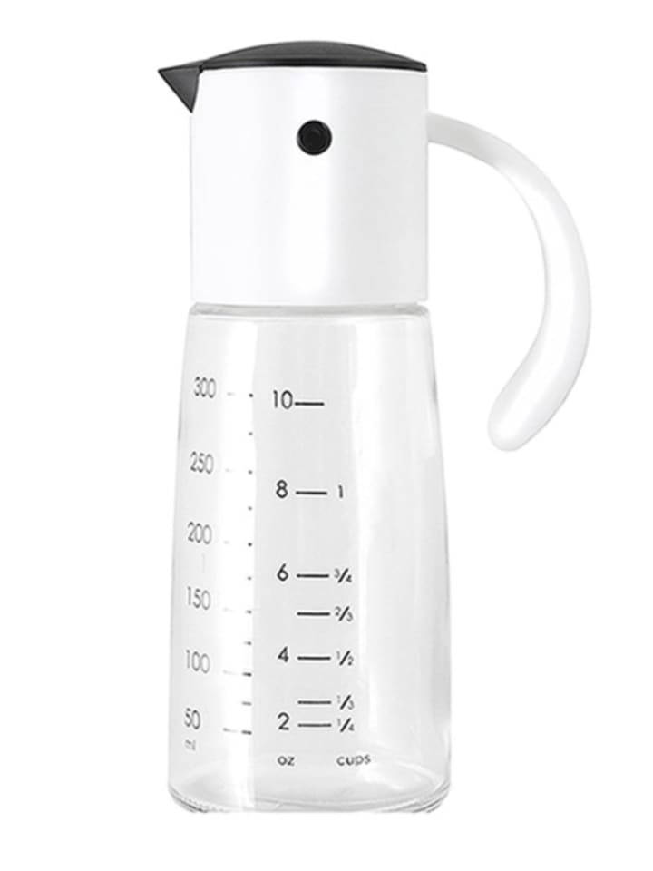 Dozownik w kolorze czarno-białym do octu i oliwy - 300 ml