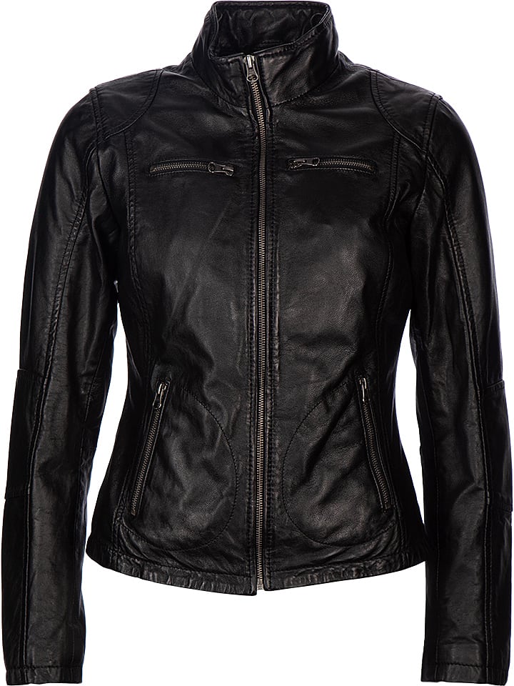 Lederjacke "Sevena" in Schwarz