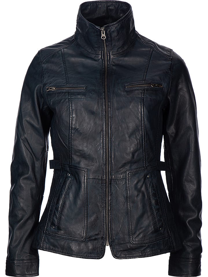 Lederjacke "Sissy" in Dunkelblau