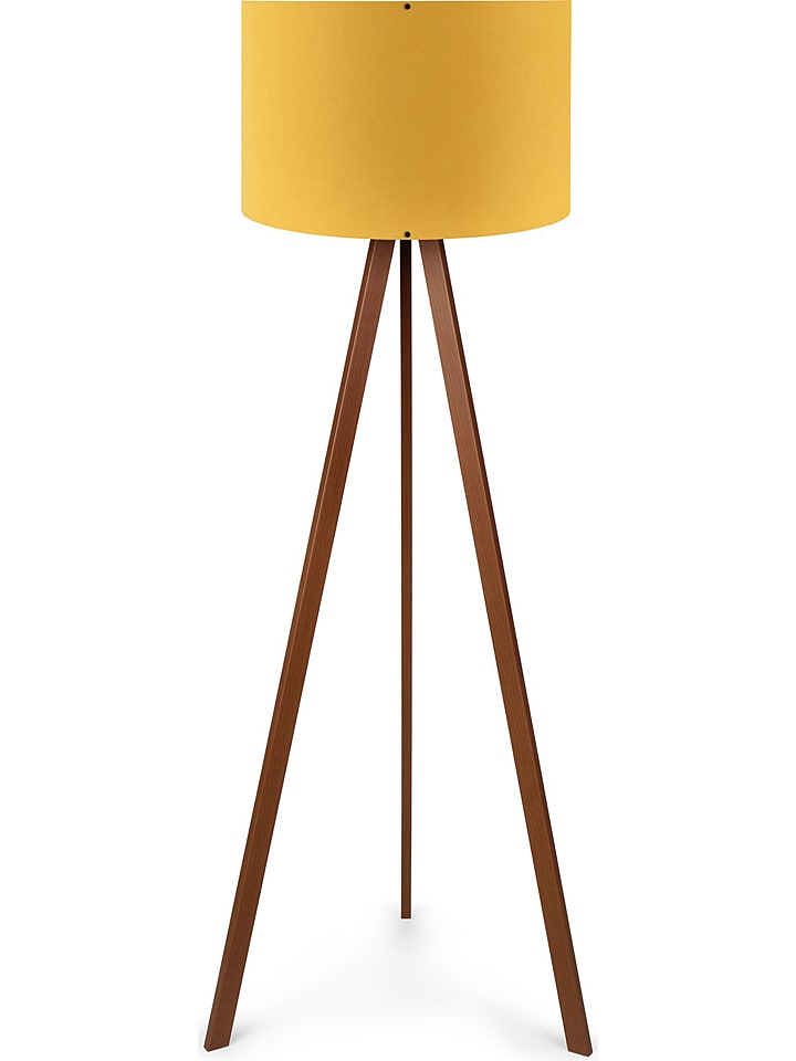 Lampa stojąca "Ayd" w kolorze żółtym - wys. 140 cm