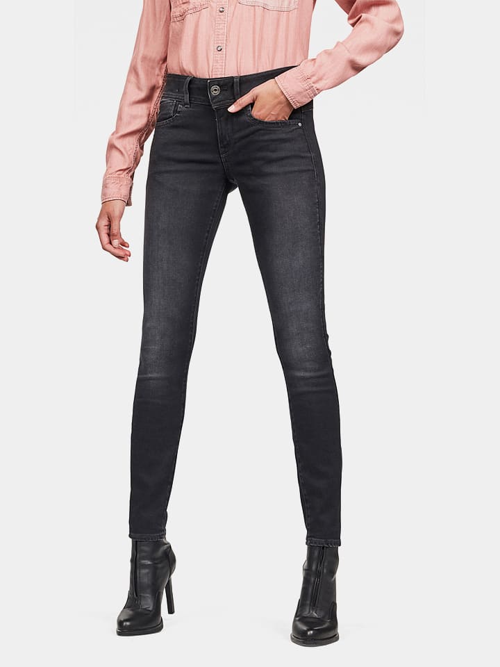 Dżinsy - Skinny fit - w kolorze antracytowym