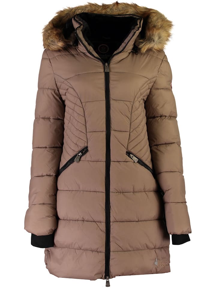 Wintermantel "Akapeak" in Taupe