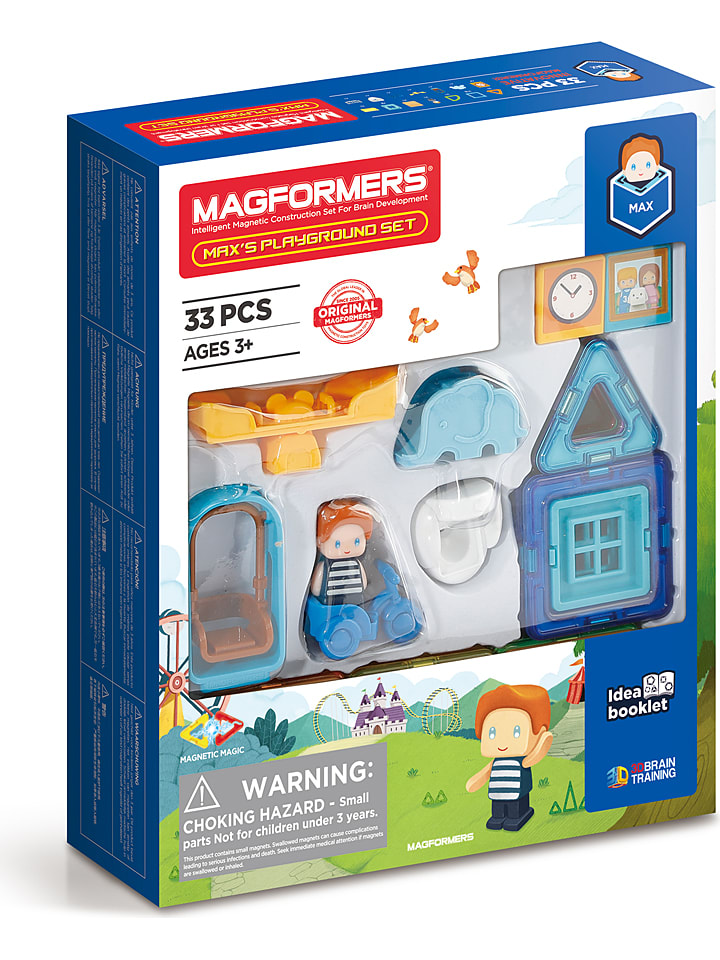 33-częściowy zestaw magnetyczny "Max's Playground" - 3+