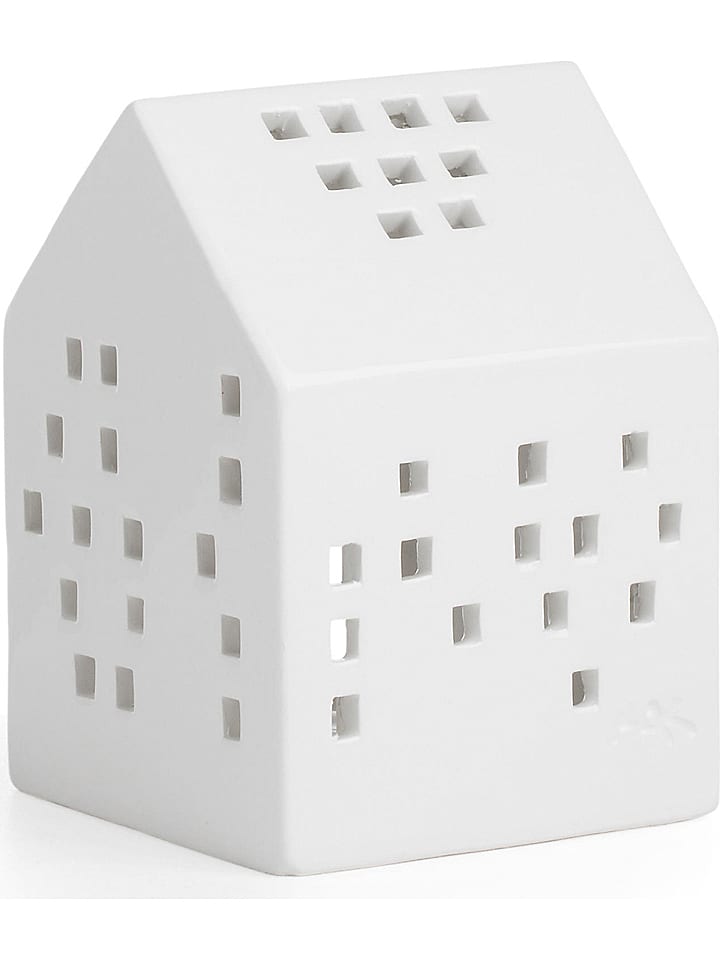 Świecznik "Urbania Classic" w kolorze białym - 9 x 9,5 x 7 cm