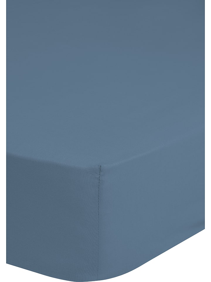 Satin-Spannbettlaken in Blau