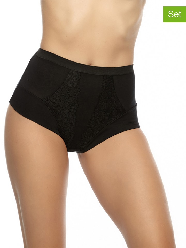 2er-Set: Pantys in Schwarz