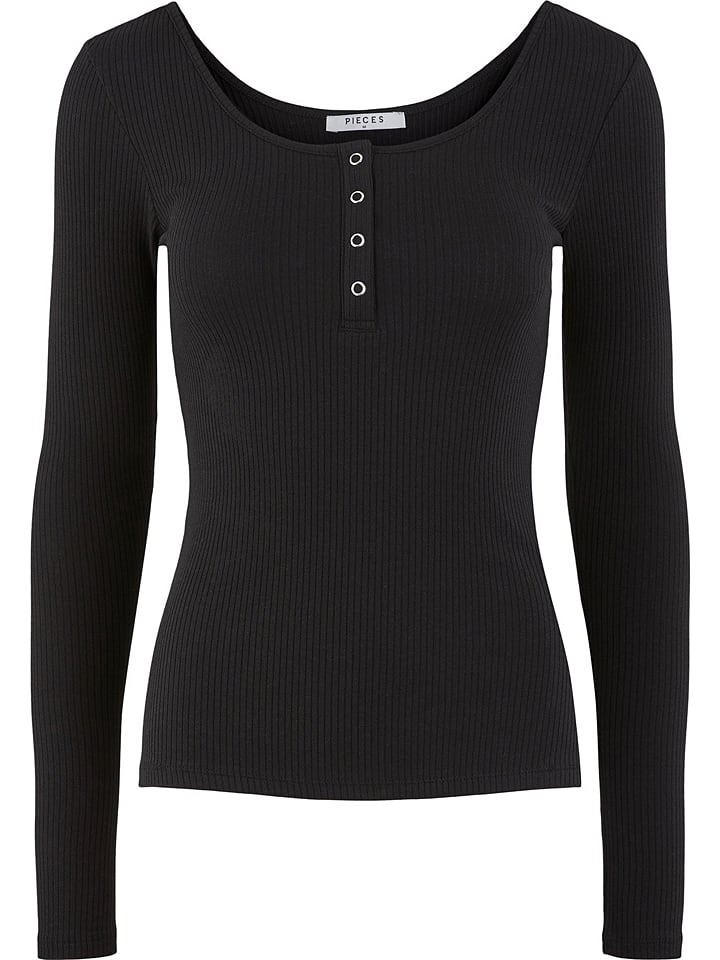 Longsleeve "Kitte" in Schwarz
