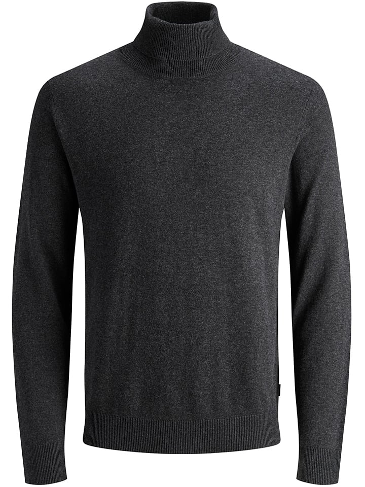 Rollkragenpullover "JJEMIL" in Anthrazit