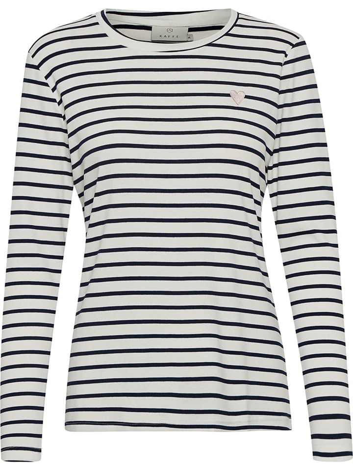 Longsleeve "Liddy" donkerblauw/crème