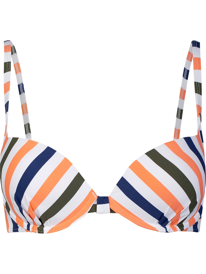Biustonosz bikini w kolorze pomarańczowo-niebieskim