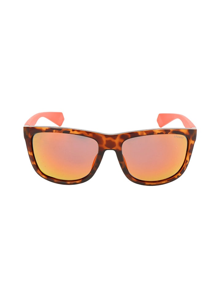 Herren-Sonnenbrille in Braun/ Orange