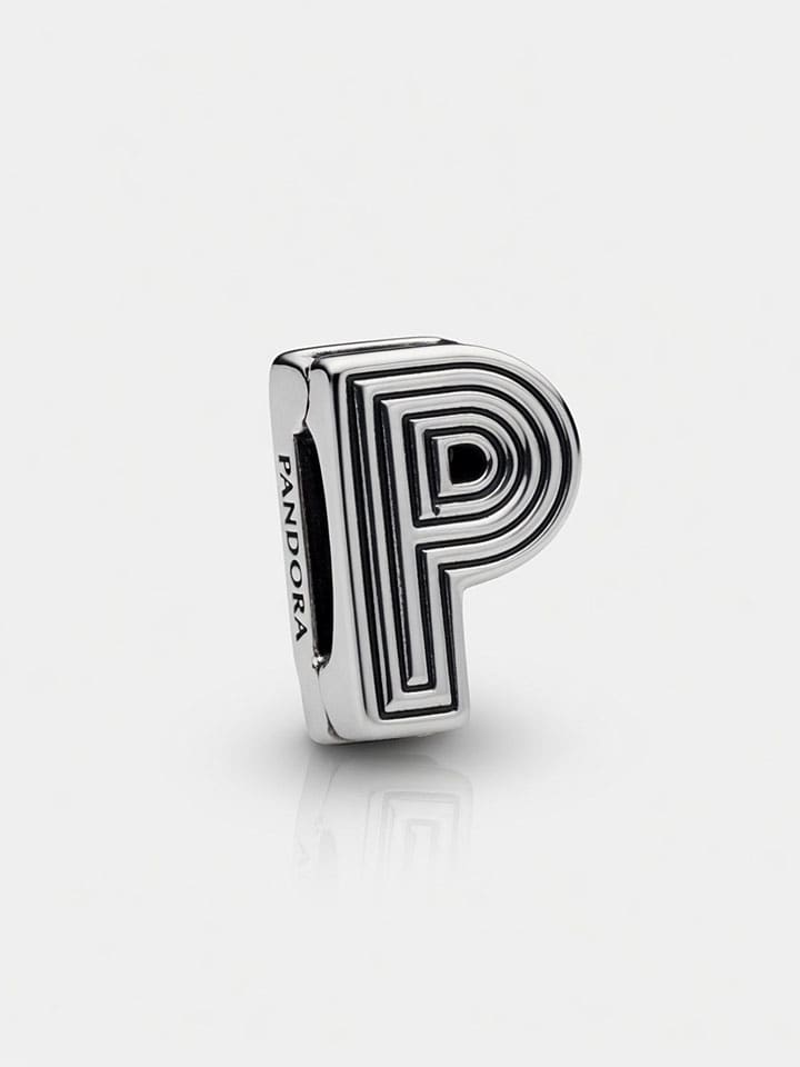Srebrny charms "P"