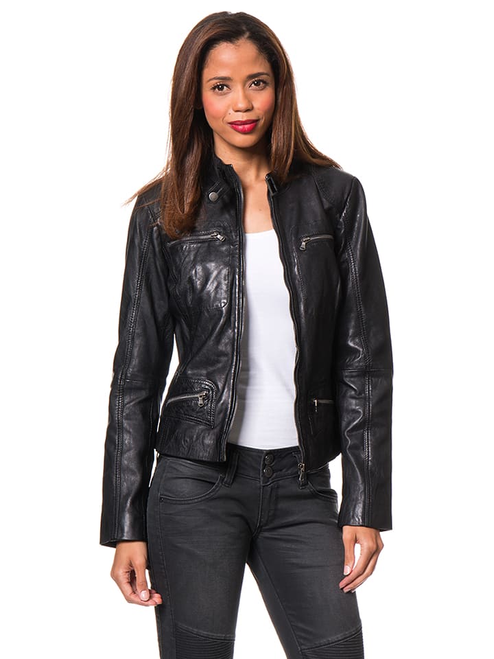 Lederjacke "Katta" in Schwarz