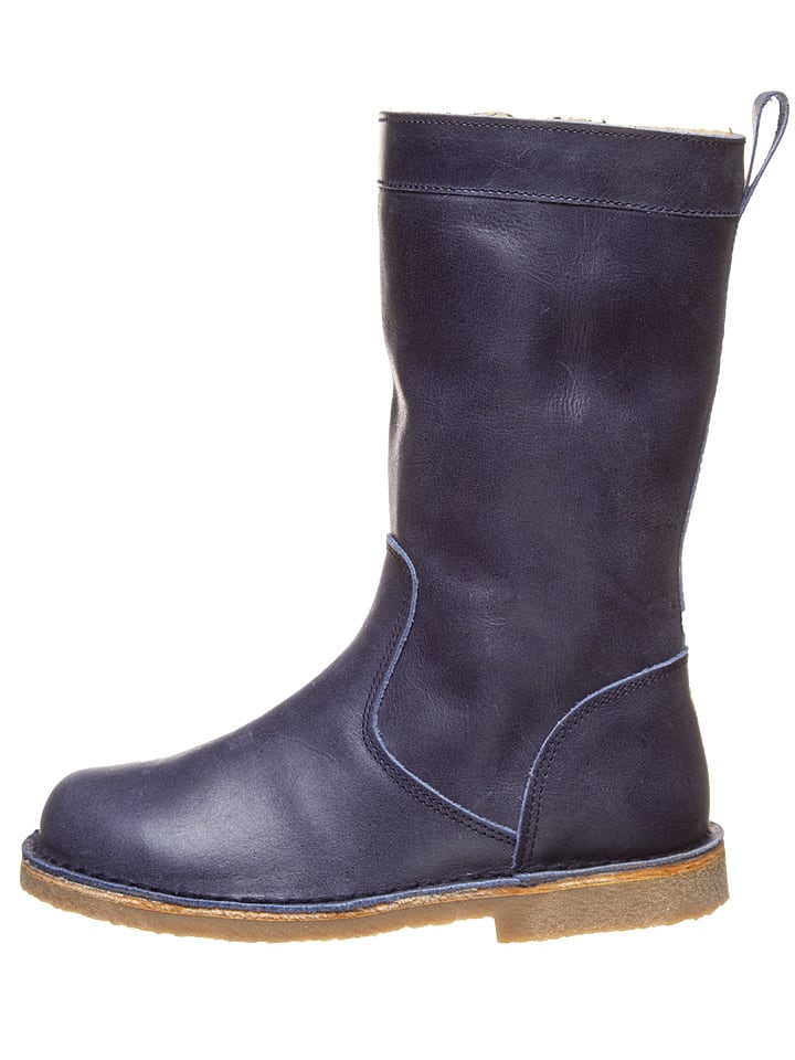 Leren laarzen donkerblauw