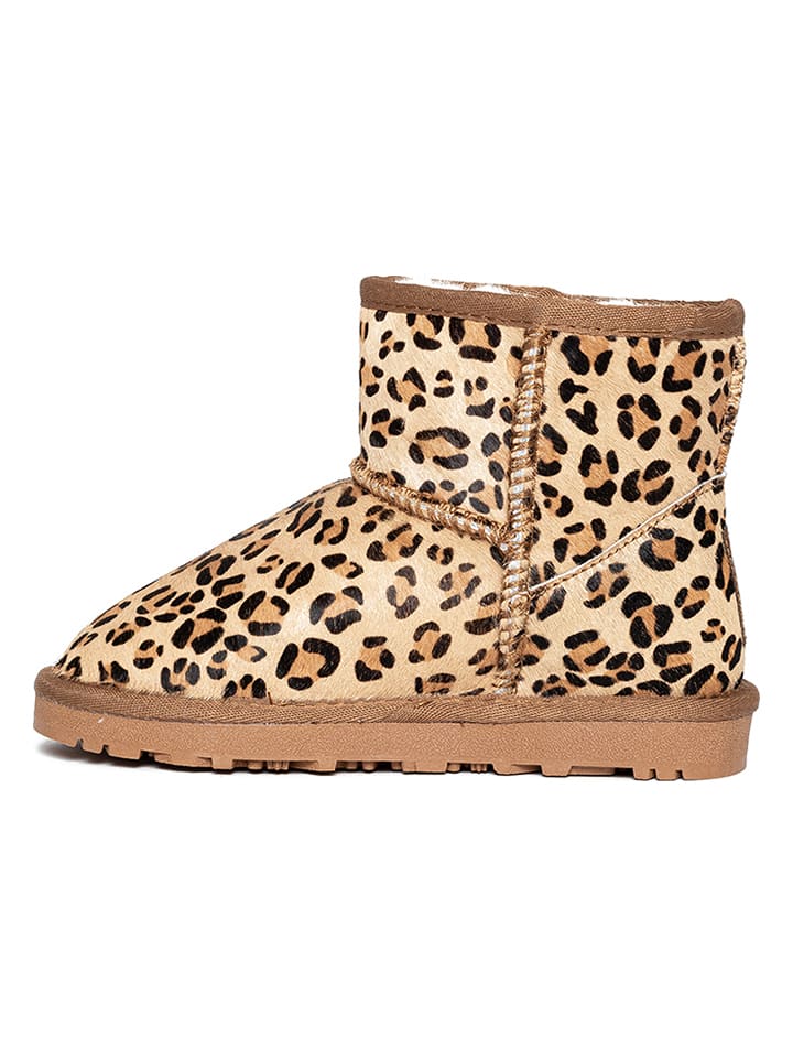 Leren winterboots "Elise" beige