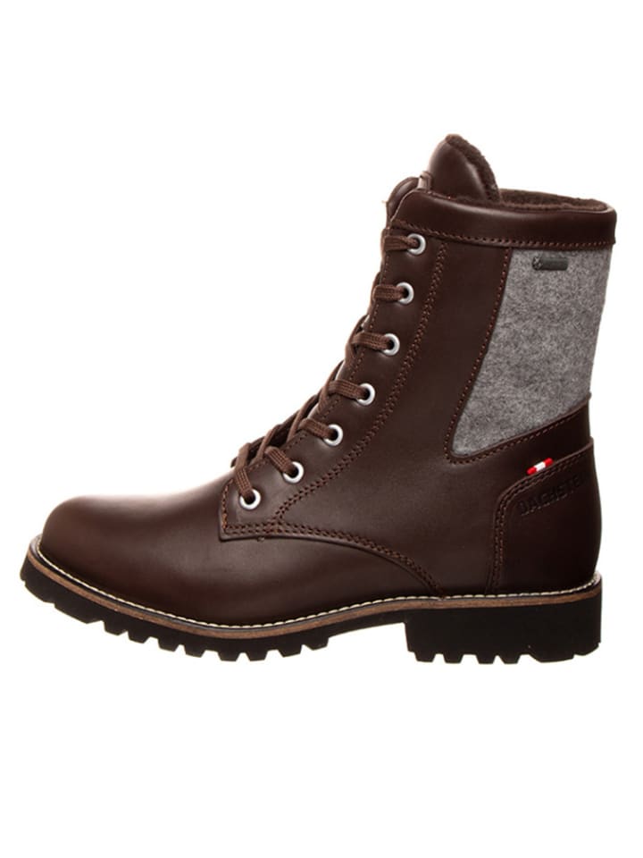 Leren winterboots "Frieda GTX" bruin/grijs