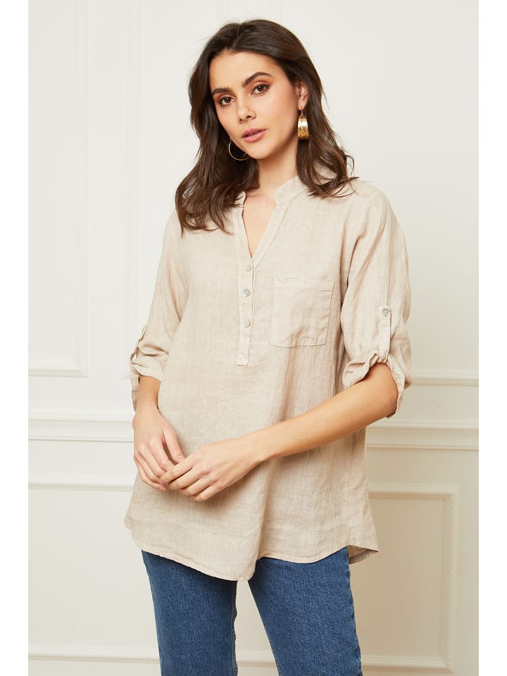 Linnen blouse "Bjorg" beige