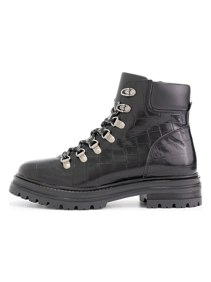 Leder-Boots "P.Cook" in Schwarz