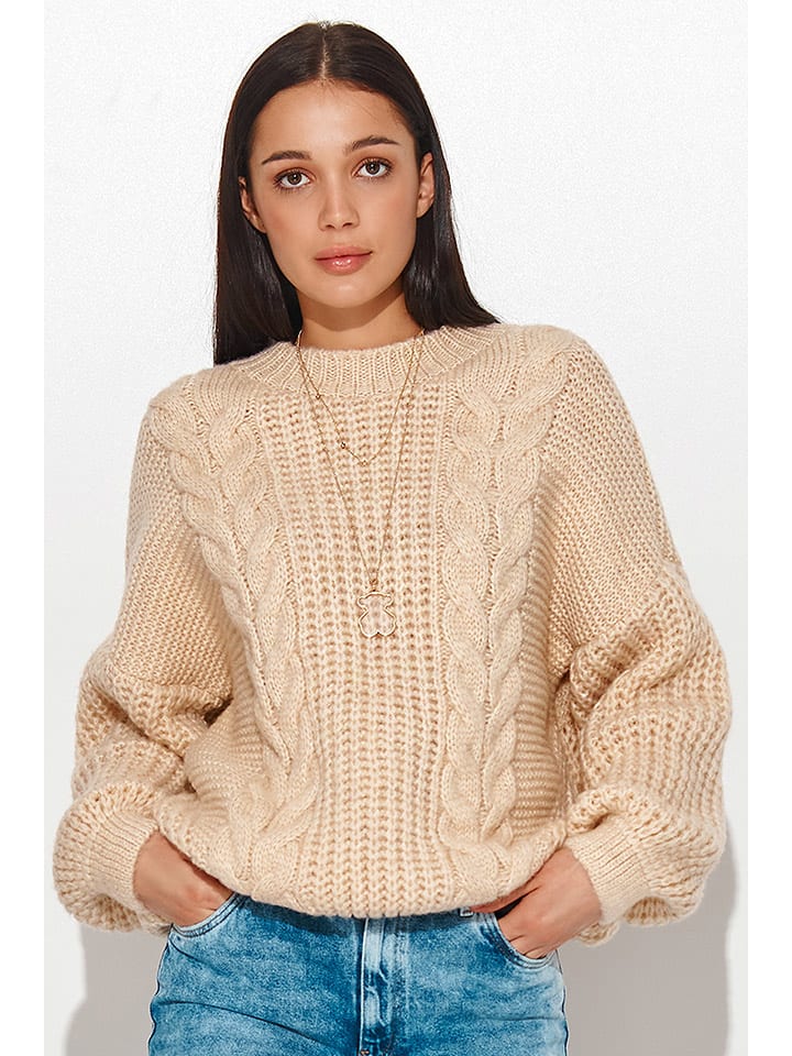 Sweter w kolorze beżowym