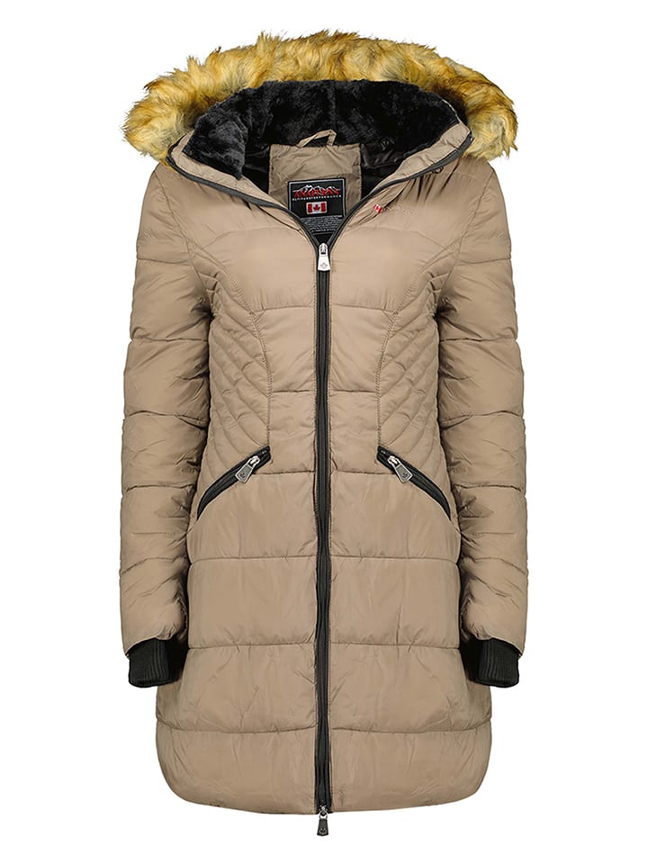 Parka "Bolmen" w kolorze szarobrązowym