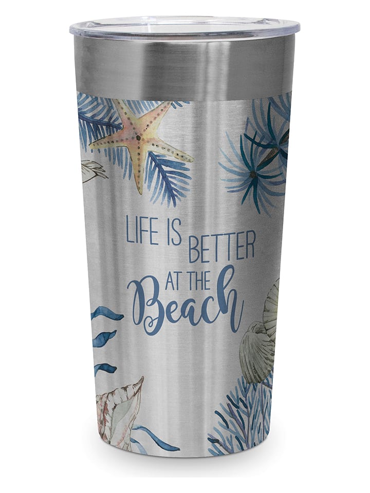 Kubek termiczny "Life is better" - 400 ml