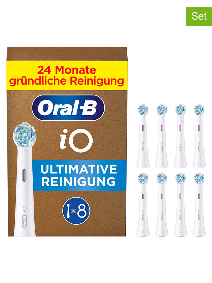 8er-Set: Ersatz-Bürstenköpfe "iO Ultimative Reinigung" in Weiß