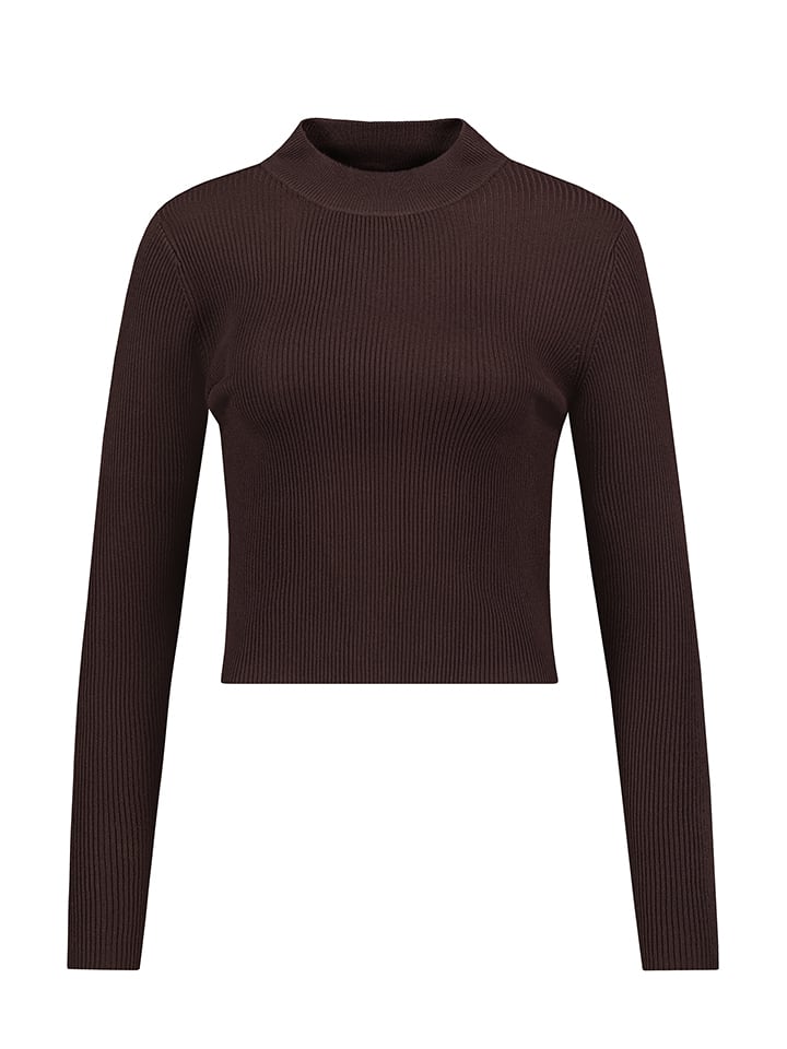 Longsleeve in Dunkelbraun