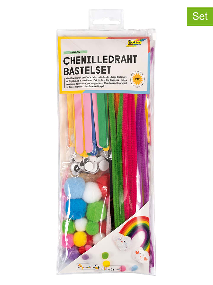 212-częściowy zestaw "Chenilledraht Rainbow" do majsterkowania