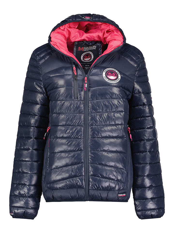 Doorgestikte jas "Bambmai" donkerblauw