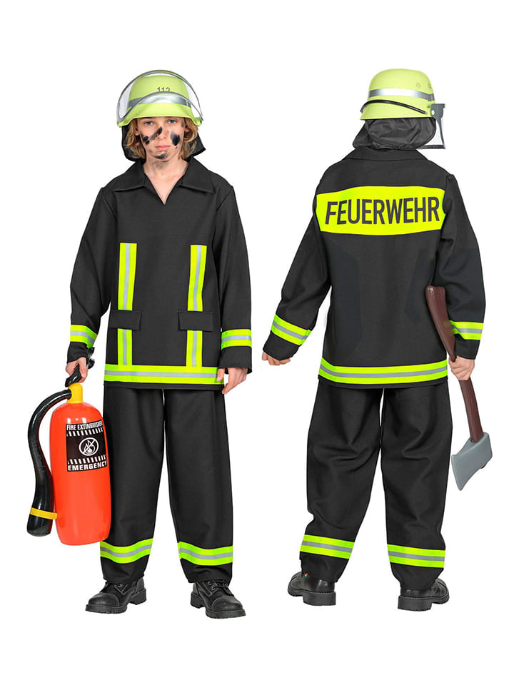 2-częściowy kostium "Firefighter" w kolorze czarno-żółtym