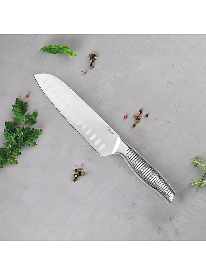 Nóż Santoku w kolorze srebrnym - dł. 20 cm